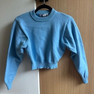 Zara blue cropped size small knit sweater